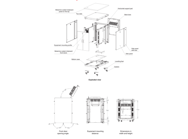 Lande SOUNDproof 17U W750xD1130xH1000mm | 750kg | Maple 