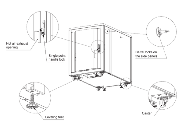 Lande SOUNDproof 17U W750xD1130xH1000mm | 750kg | Black 