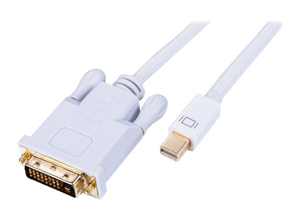 LinkIT Mini Displayport til DVI-D  3 m 20-pin  miniDisply - 24-pin DVI han-han 