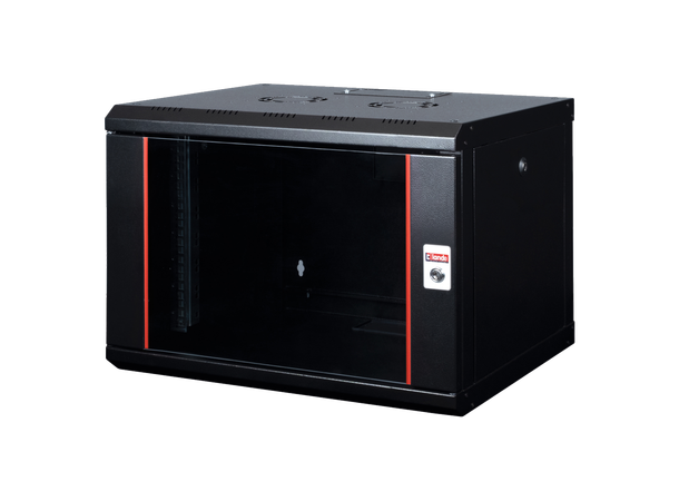 Lande PROline 7U W600xD450xH505 | Black | w/glass door 