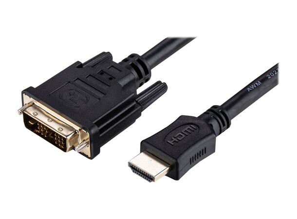 LinkIT HDMI A han - DVI-D han,  5 m HDMI M - DVI M (18+1), 28AWG 